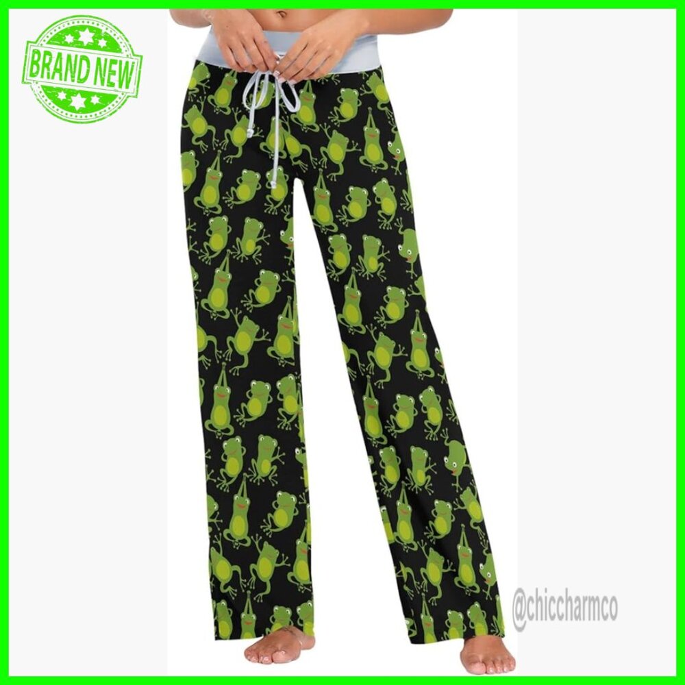 Large Soft Drawstring Pajama Pants, Polyester Spa… - image 1